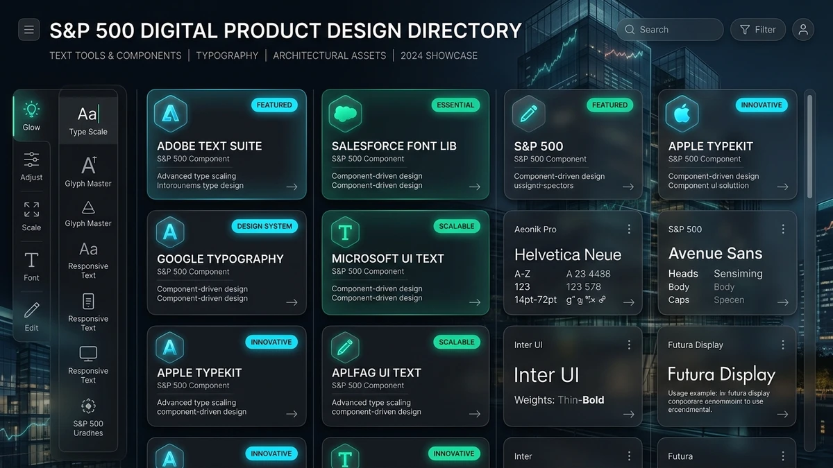 Central Text Tools Directory Grid and Product Design Showcase